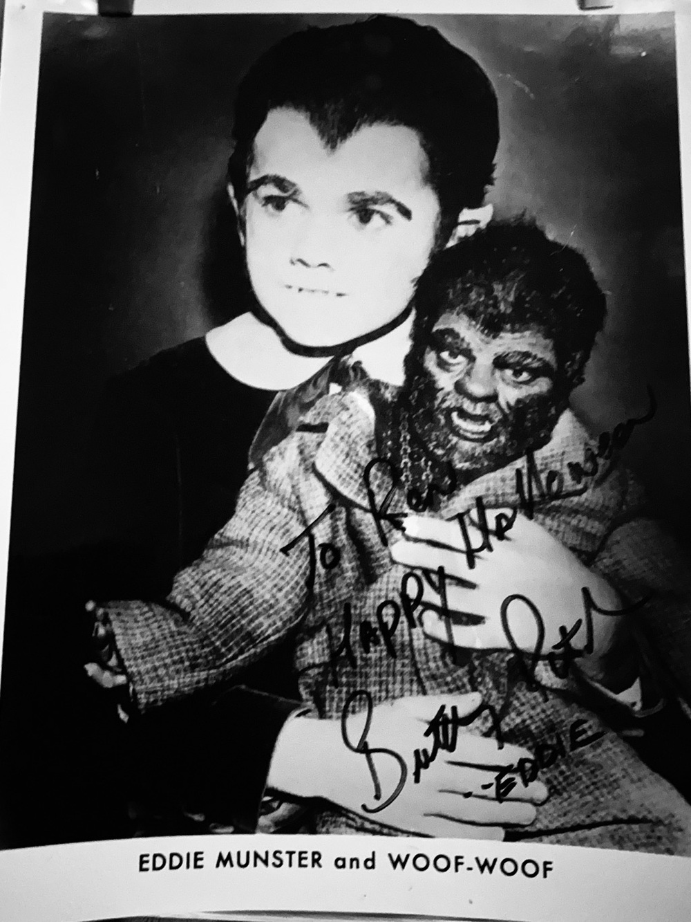 Signed Eddie Munster ( Butch Patrick) & Woof-Woof